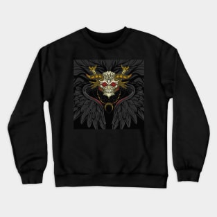 red eyes skull with black wings Crewneck Sweatshirt